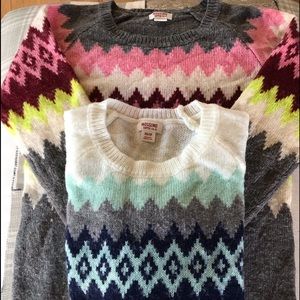 2 comfy cozy sweaters ADORABLE & GREAT colors
